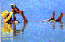 Floating in the Dead Sea